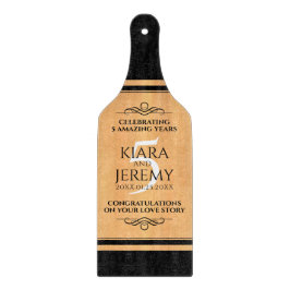 Tabla De Cortar Celebración del 5° Aniversario del Boda de Madera 