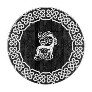Tabla De Cortar Céltico negro/ciervo nórdico