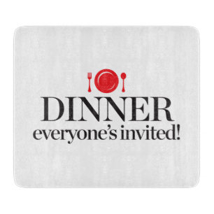 Tabla De Cortar Cena cada uno invitado