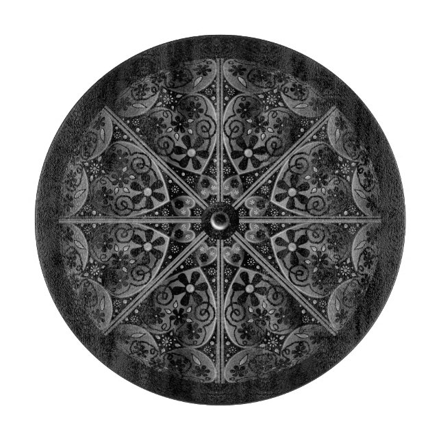 Tabla De Cortar Ceramic Lace Black (Anverso)