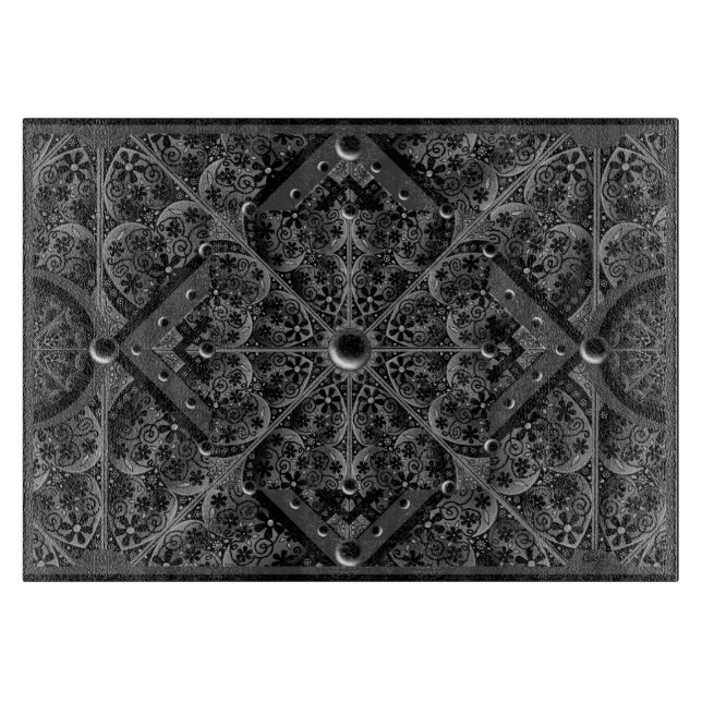 Tabla De Cortar Ceramic Lace Black (Anverso)