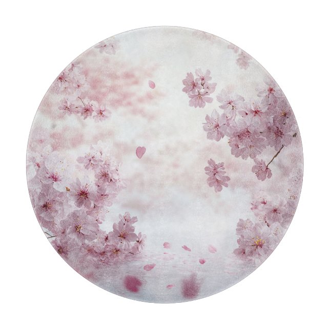 Tabla De Cortar Cerezo cayendo (Anverso)