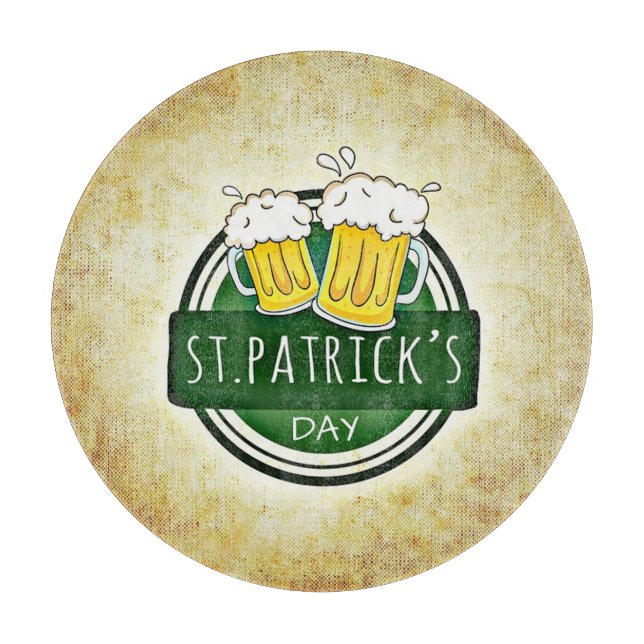 Tabla De Cortar Cervezas de San Patricio (Anverso)