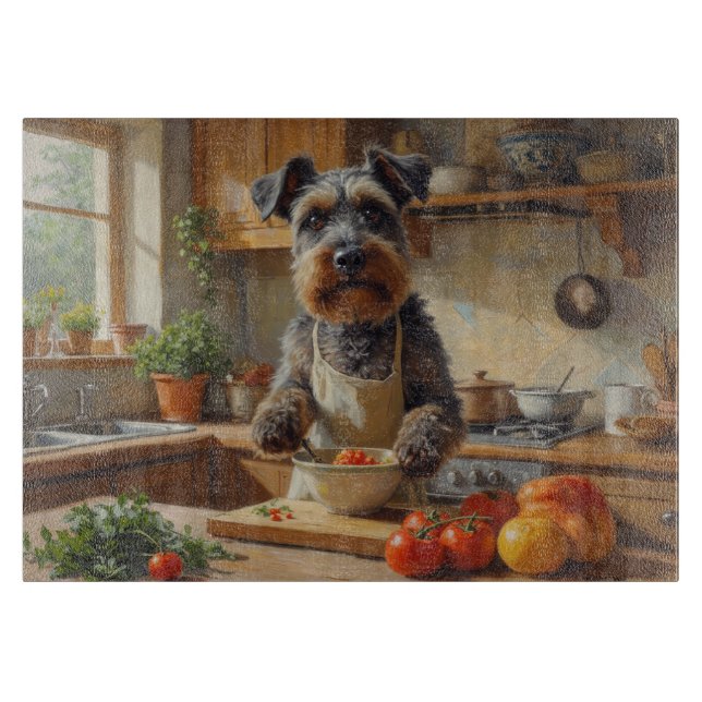 Tabla De Cortar Cesky Terrier Cooking in Kitchen (Anverso)