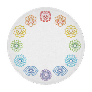 Tabla De Cortar Chakra Energy Glass Cutting Board