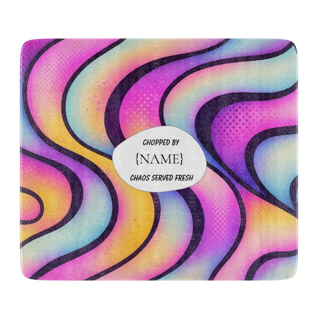 Tabla De Cortar  Chaos‑Served‑Fresh – Abstract Personalized (Anverso)