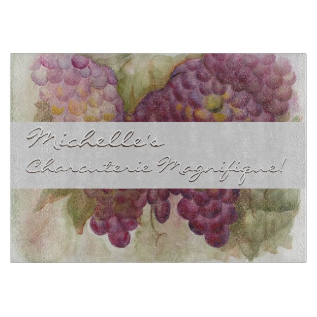 Tabla de cortar charcutería de racimo de uva (Anverso)