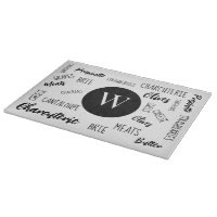 Charcuterie Words Typography Monograma