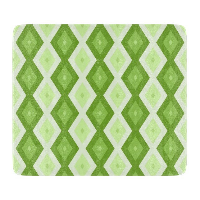 Tabla De Cortar Chartreuse green diamond pattern (Anverso)