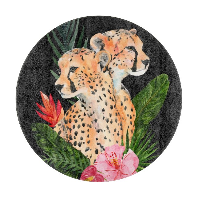 Tabla De Cortar Cheetah Bouquet (Anverso)