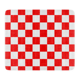 Tabla De Cortar Cheques rojos blancos croatas