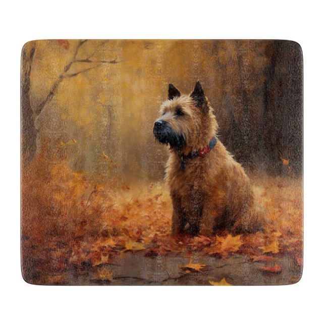 Tabla De Cortar Chesapeake Bay Terrier en otoño (Anverso)