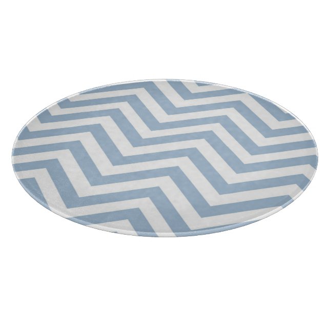Tabla De Cortar Chevron texturizado Grunge azul claro (Borde)