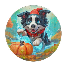 Tabla De Cortar Chibi Border Ninja Dog: Arte Épico