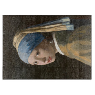 Tabla De Cortar Chica con arte Pearl Earring-Johannes Vermeer