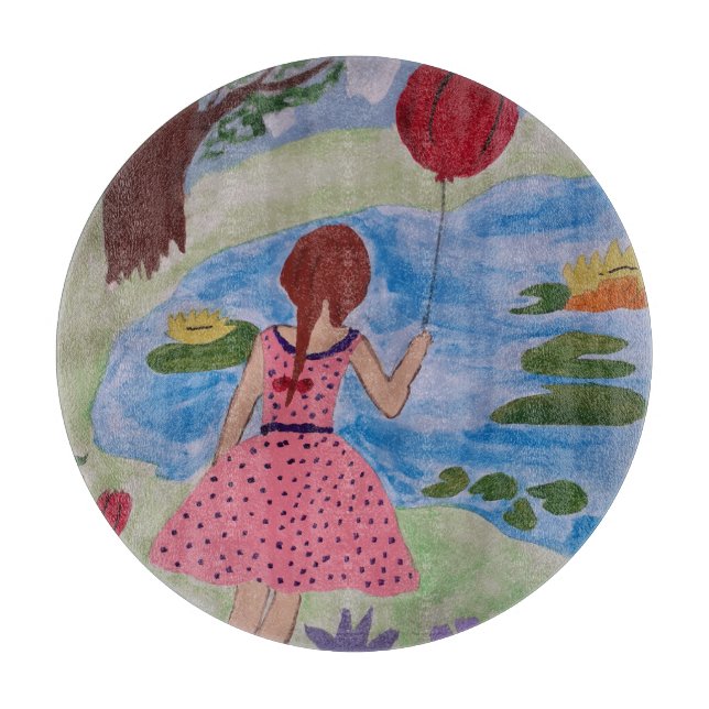 Tabla De Cortar Chica con globo rojo (Anverso)