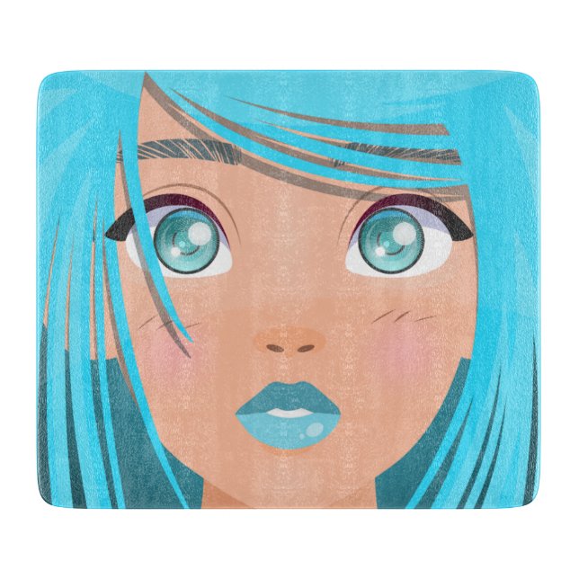 TABLA DE CORTAR CHICA PERSONALIZADO ANIME (Anverso)
