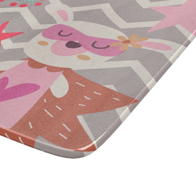Tabla De Cortar Chica Superhéroe Bunny (Borde)