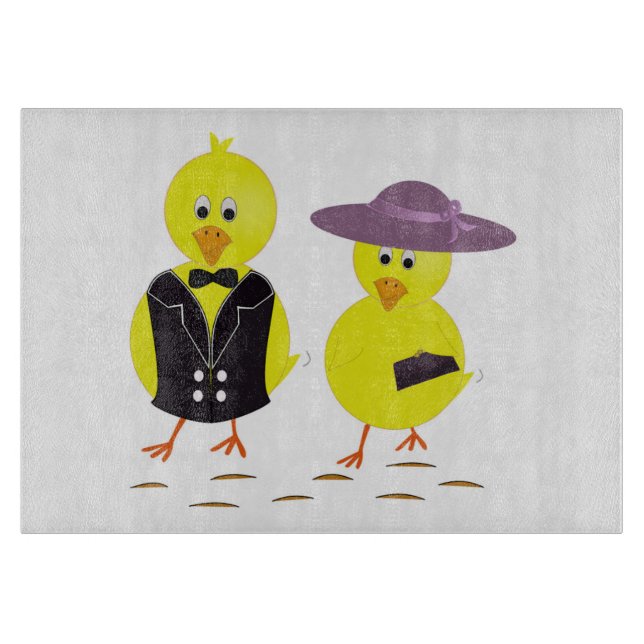 TABLA DE CORTAR CHICKS "HAPPY EASTER" (Anverso)