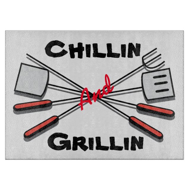 Tabla De Cortar Chillin y Grillin (Anverso)