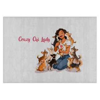 Tabla De Cortar Chimigos - Crazy Chi Lady - Chihuahua