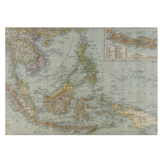 Tabla De Cortar China de Indo y archipiélago del malasio (Anverso)