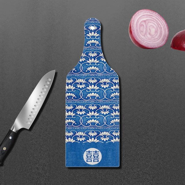 Tabla De Cortar Chino floral - doble felicidad (Subido por el creador)