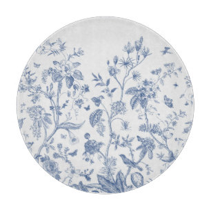 Tabla De Cortar Chinoiserie clásica azul y blanco