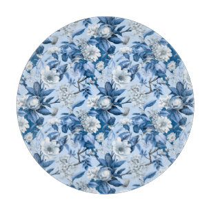 Tabla De Cortar Chinoserie Azul y Blanco Serie Diseño 3