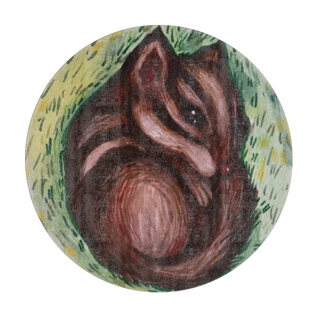 Tabla De Cortar Chipmunk en primavera (Anverso)