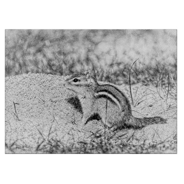 Tabla De Cortar Chipmunk Sketch (Anverso)