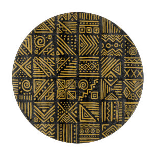 Tabla De Cortar Choque africano: etnia tribal sin costuras.