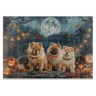 Tabla De Cortar Chow Chow Halloween Spooky