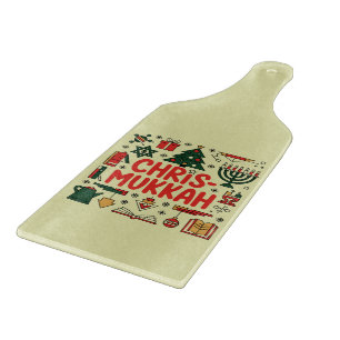 Tabla De Cortar Chrismukkah Hanukkah Navidades judío Religioso