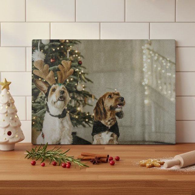 Tabla De Cortar Christmas Dogs Cutting Board Holiday Gift (Subido por el creador)