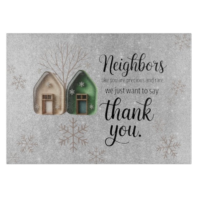 Tabla De Cortar Christmas Neighbor Thank You Gift  (Anverso)