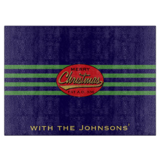 Tabla De Cortar Christmas Retro