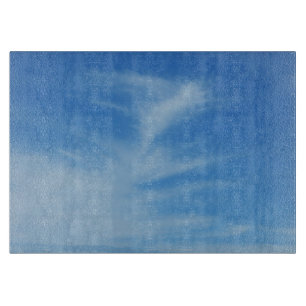 Tabla De Cortar Cielo azul con nubes blancas Foto abstracta de la