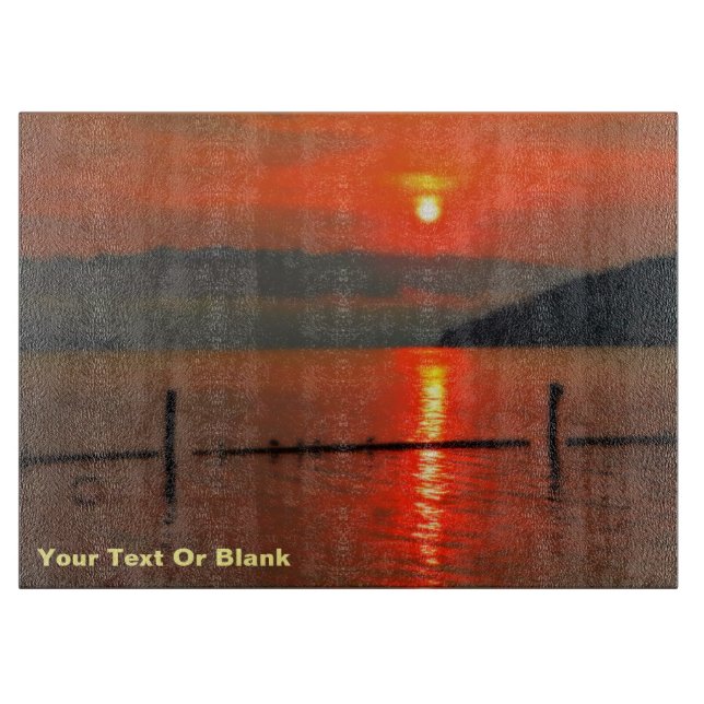 Tabla De Cortar Cielo Rojo Por La Mañana (Anverso)