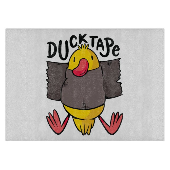 Tabla De Cortar Cinta de Pato Divertida (Anverso)