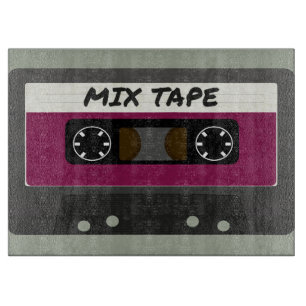 Tabla De Cortar Cinta Mixta Morada - Regalo Inspirado en los 80 y