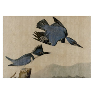 Tabla De Cortar Cinturón de Audubon Martín Pescador Vintage Natura