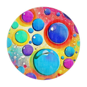 Tabla De Cortar Círculo brillante arte pop
