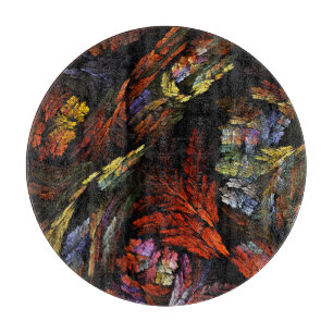 Tabla De Cortar Círculo de Arte Abstracto de Armonía de Color