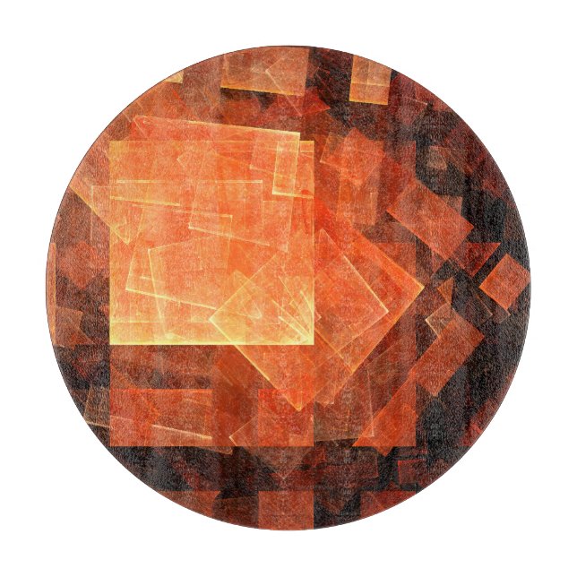 Tabla De Cortar Círculo de arte abstracto de luz de ventana (Anverso)