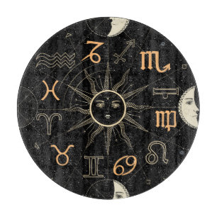 Tabla De Cortar Círculo del horóscopo, signos del zodiaco, cosecha