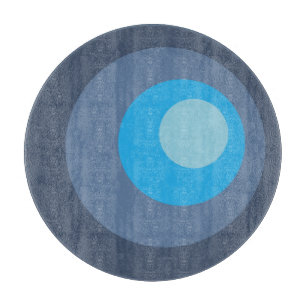 Tabla De Cortar Círculos Azules Retro