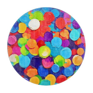 Tabla De Cortar Círculos coloridos Arte Sinfónico