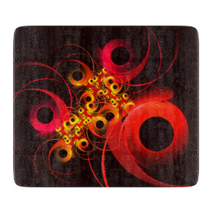 Tabla De Cortar Círculos coloridos Patrón de arte abstracto modern