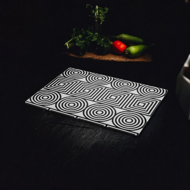 Tabla De Cortar Círculos geométricos y cuadrados (Chopping Board)